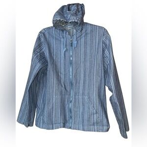 Breckenridge Womens Vtg 90s Striped‎ Utility Jacket Cotton Stretch Medium